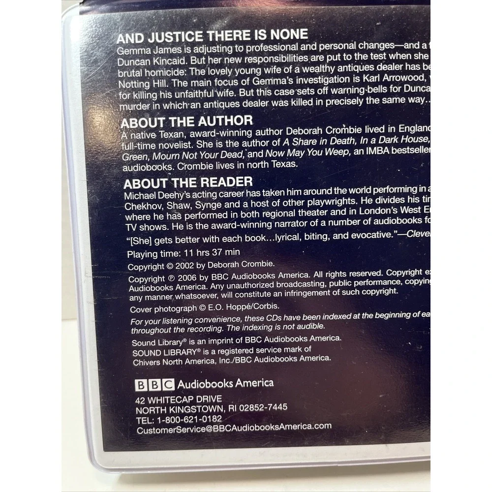 Duncan Kincaid/Gemma James Novel Ser.: And Justice There Is None by Deb Crombie